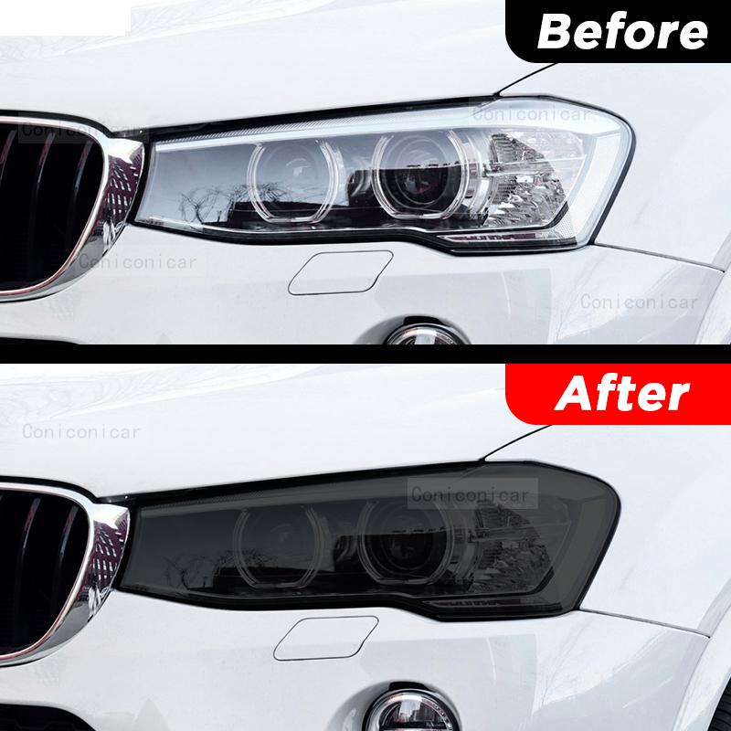 For X4 F26 2014-2018 Car Exterior Headlight Anti-scratch Front Lamp Tint TPU Protective Film Repair Accessories Sticker