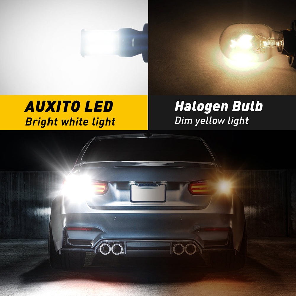 AUXITO 2Pcs T15 LED No Error 921 912 W16W LED Canbus Car Backup Reverse Bulb Lights Parking Lamp 6000K White Super Bright 1200LM