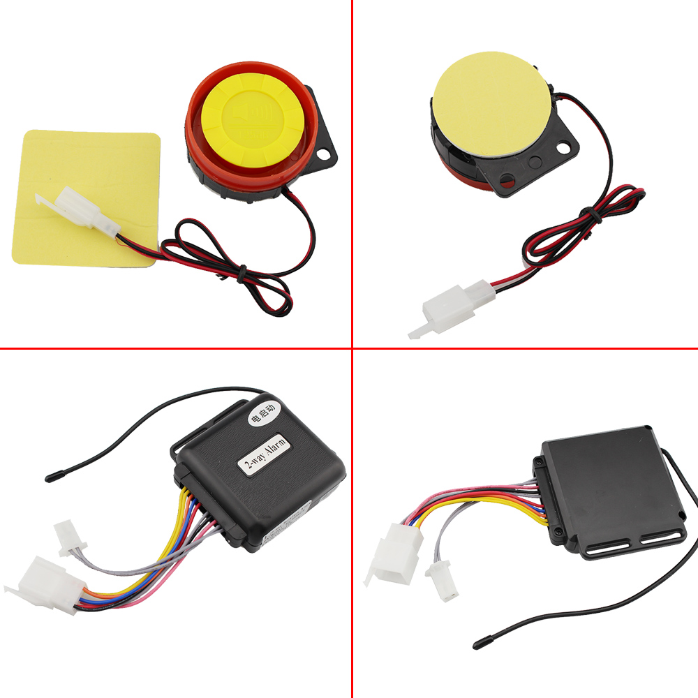 2 / Two Way Motorcycle Anti-theft Alarm Remote Engine Start 36v-72v Electric Bike E-Bike Security Alarm Scooter Theft Protection 702b4