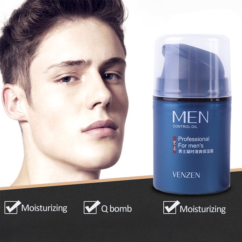 VEZE Hyaluronic Acid Men's Face Cream Oil-Control Anti-Wrinkle Deep Firming Shrink Pores Nourishing Cream Skin Care