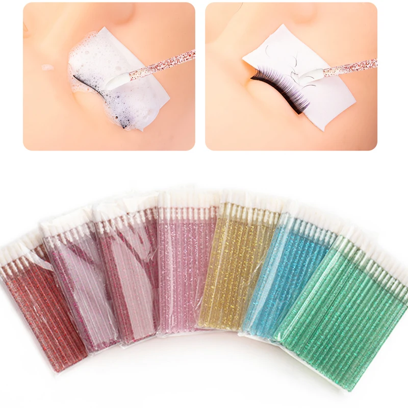 Lip Brushes Disposable Cosmetic Lip Brush Lipstick Lip Glossy Wands Cleaner Applicator Eyeshadow Makeup Brush Tool 50pcs/bag a5285 fe9f9