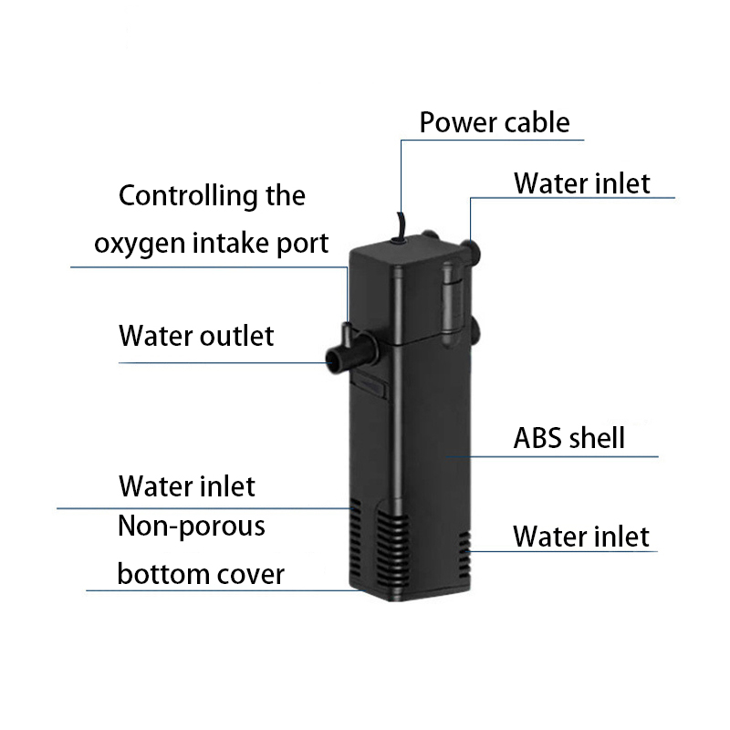 Pump Tool Accessories New Style 3W Submersible Water Built-in Filter Pump Aquarium Fish Tank Pond Waterfall Oxygen Increasing