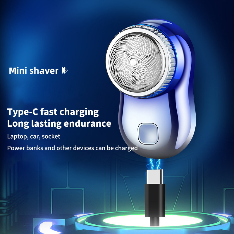 Portable Mini Electric Beard Shaving Machine USB Rechargeable For Men Wet Dry Face Beard Shaver Knife Low Noise Accessories