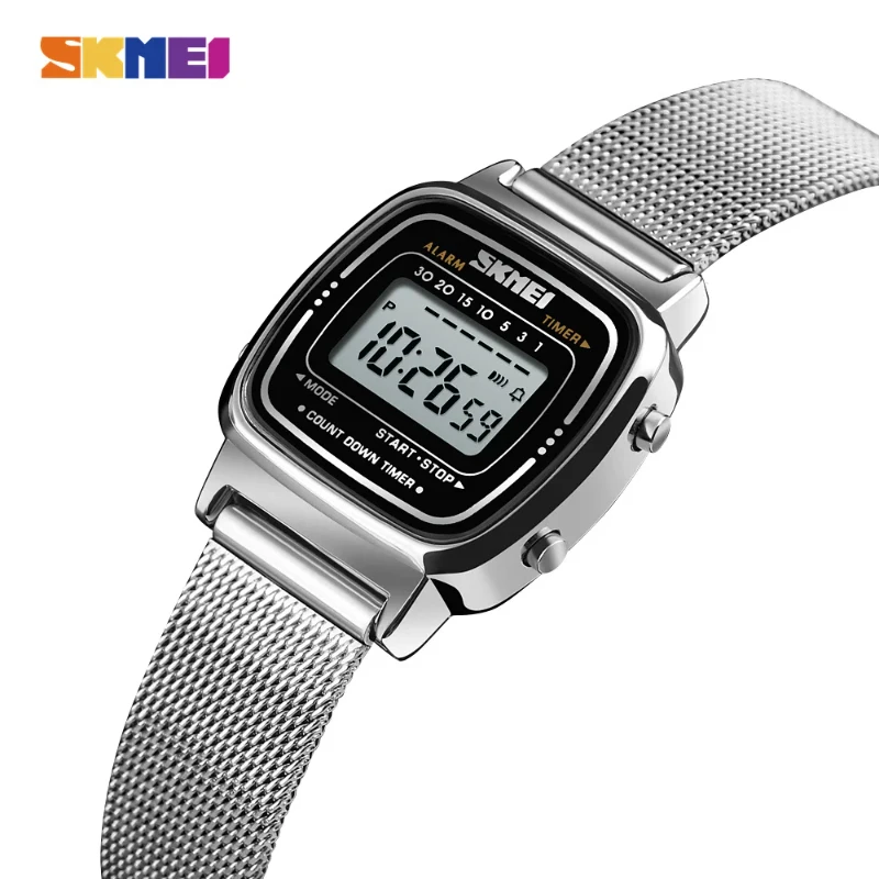 SKMEI 1901 Luxury Women Watches Small Dial Digital Chrono Calendar Watch Waterproof Ladies Wristwatch Clock Montre femme 1620