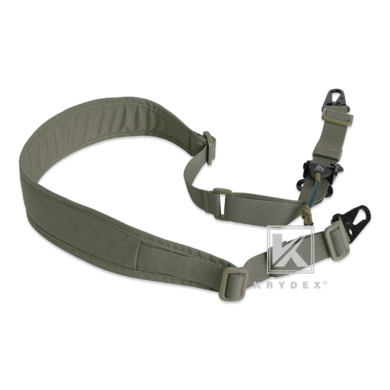 KRYDEX Tactical Rifle Sling Shooting Hunting Combat Modular Strap Removable 2 Point / 1 Point 2.25" Padded Rifle Accessories RG