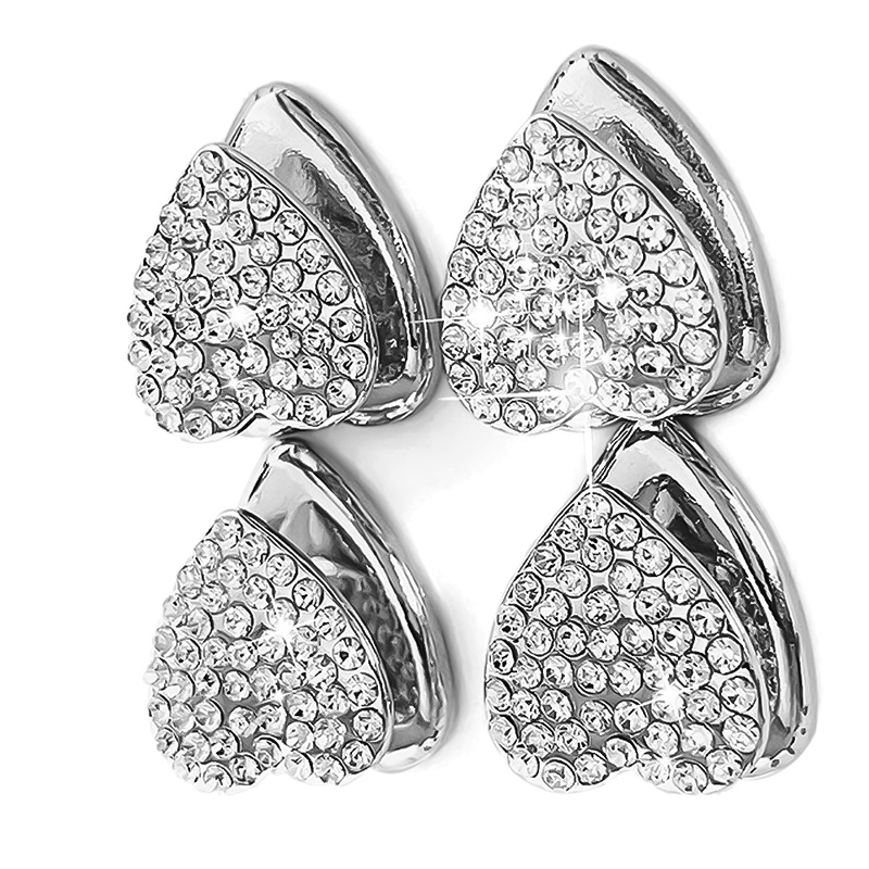 Car Diamond Hooks Rhinestone Inlaid Decor Hanging Holder Interior Dash Board Paste Hook Bling Crystal Car Accessories