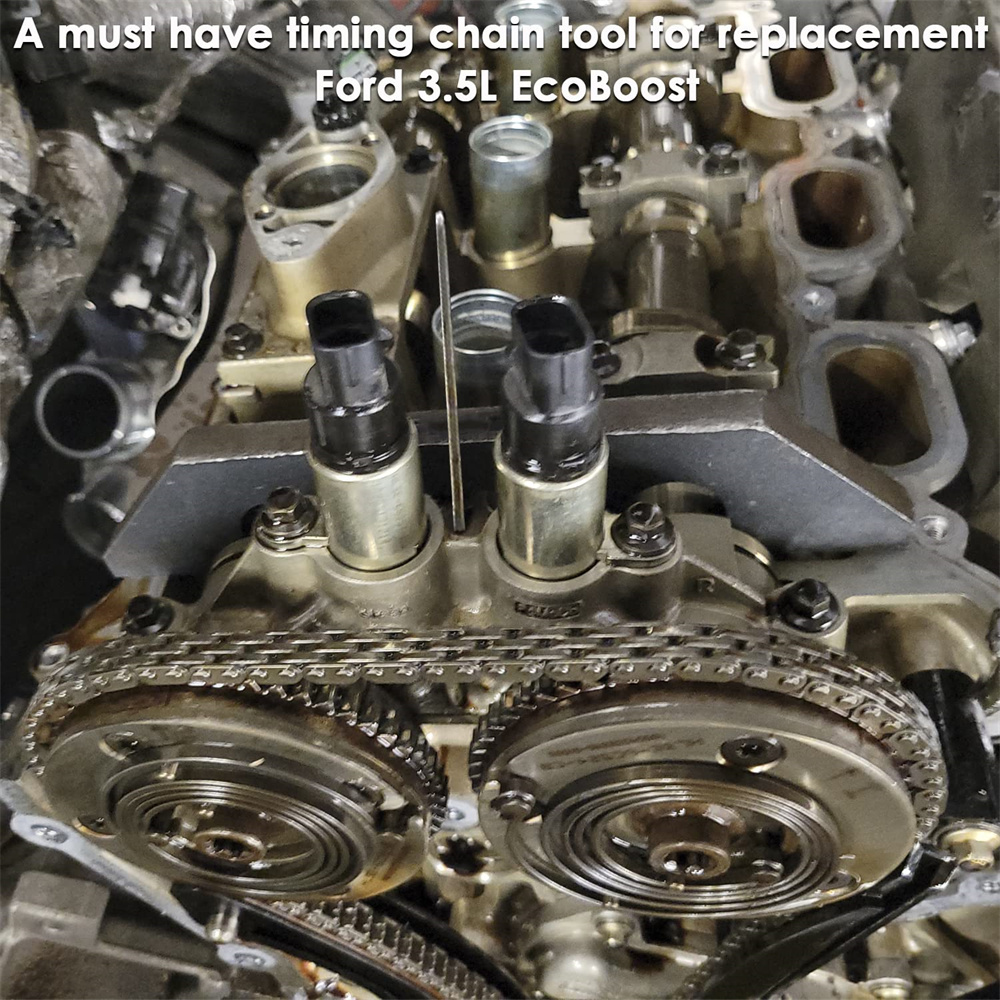 303-1655 Camshaft Holding Alignment Timing Tool and 303-1530 Chain Tensioner Set Fit for Ford 3.5L Upgraded EcoBoost Engine GT