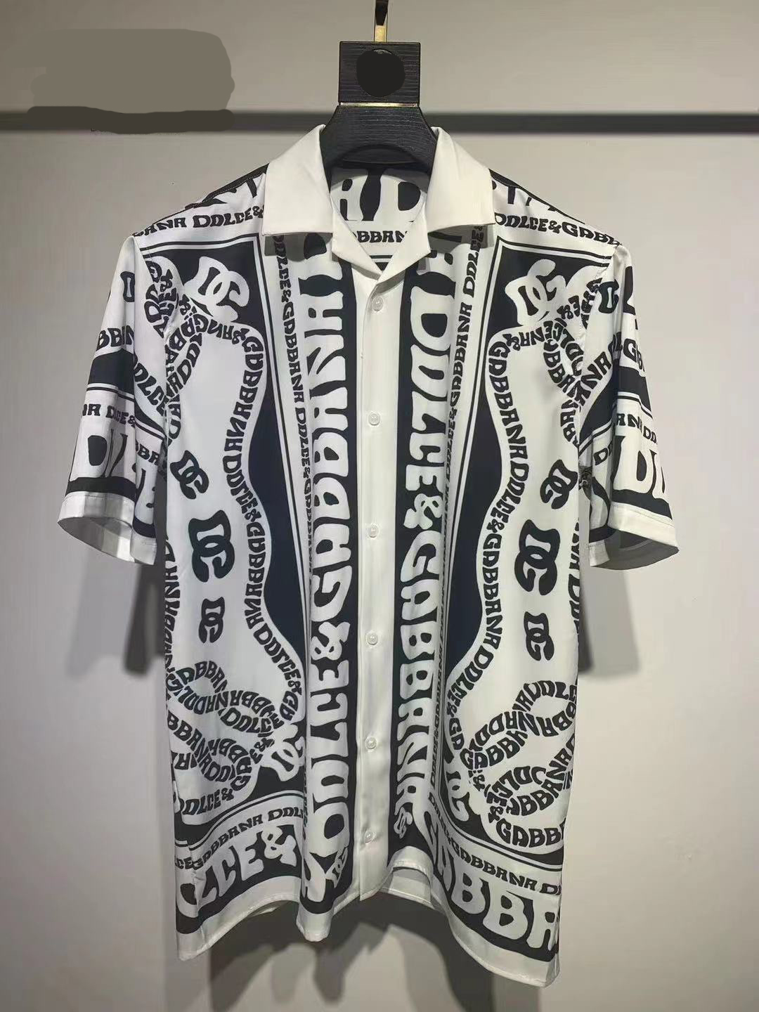 Summer men's T-shirt Designer printed button cardigan silk short sleeve top High quality fashionable men's swimming shirt series beach shirt European size M-3XL BU59