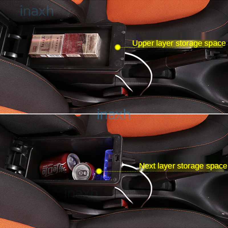 For Smart Fortwo Armrest for Mercedes New Smart 453 Fortwo Forfour Car Armrest box Retrofit parts Interior Storage box 2015-2018