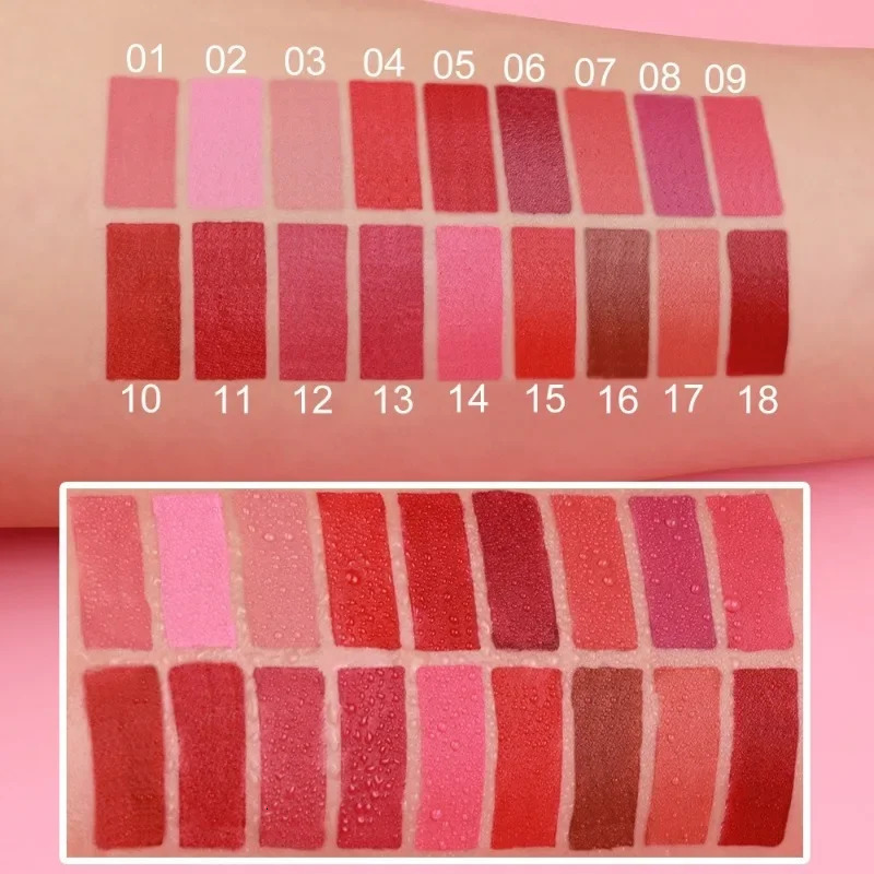 Sexy Dark Red Brown Lipstick Pencil Matte 18 Colors Lip Liner Crayons Rich Full Color Lip Tint Silky Natural Creamy Texture Pen 240621