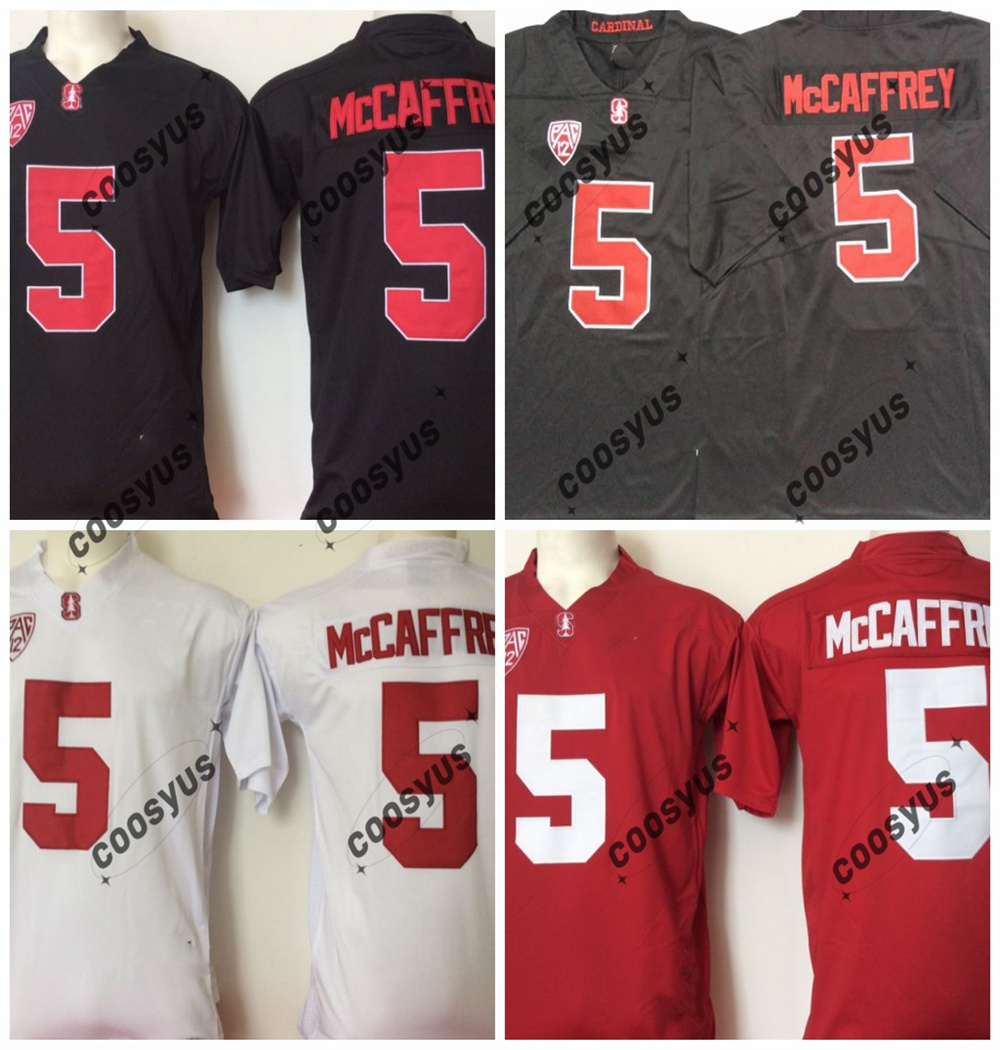 5 Christian McCaffrey Jersey 2024 New Mens Season Stanford Cardinal High Red Black ed College Football Jerseys Taille M-XXXL