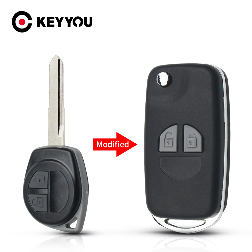 KEYYOU For Suzuki Swift SX4 Alto Vitara Ignis Grand Splash Liana Aerio Grage Agila 2 Buttons Modified Flip Key Case Shell ab79c 5 75368