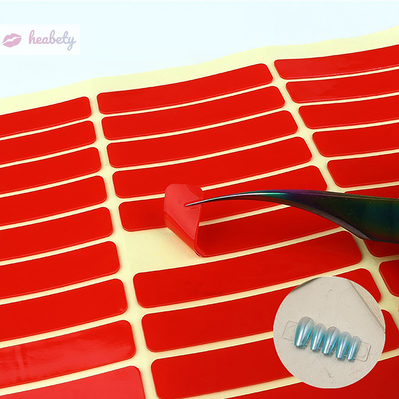 Nail 24/40Pcs Clear Adhesive Tape False Nails Display Stand Glue Stickers Double-sided Pasted Manicure Practice Showing Tools smile
