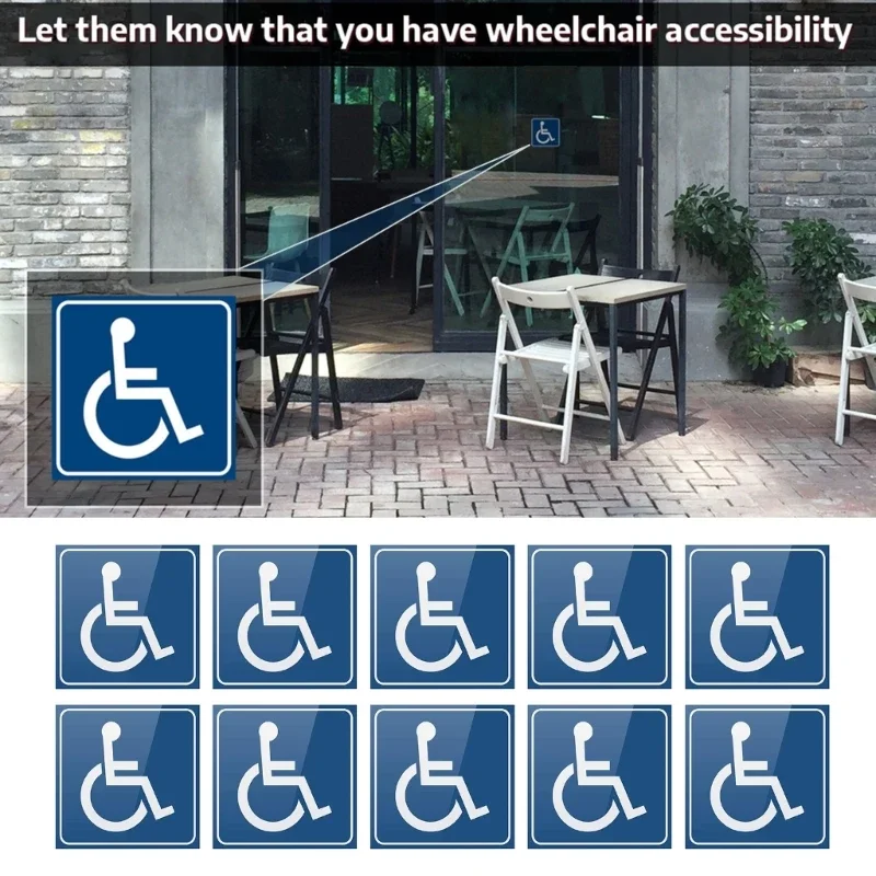 Handicap Parking Disabled Sticker Decal 3''/4'' Outdoor/Indoor Use, Self Adhesive Decals for Car Motorcycles - view 7
