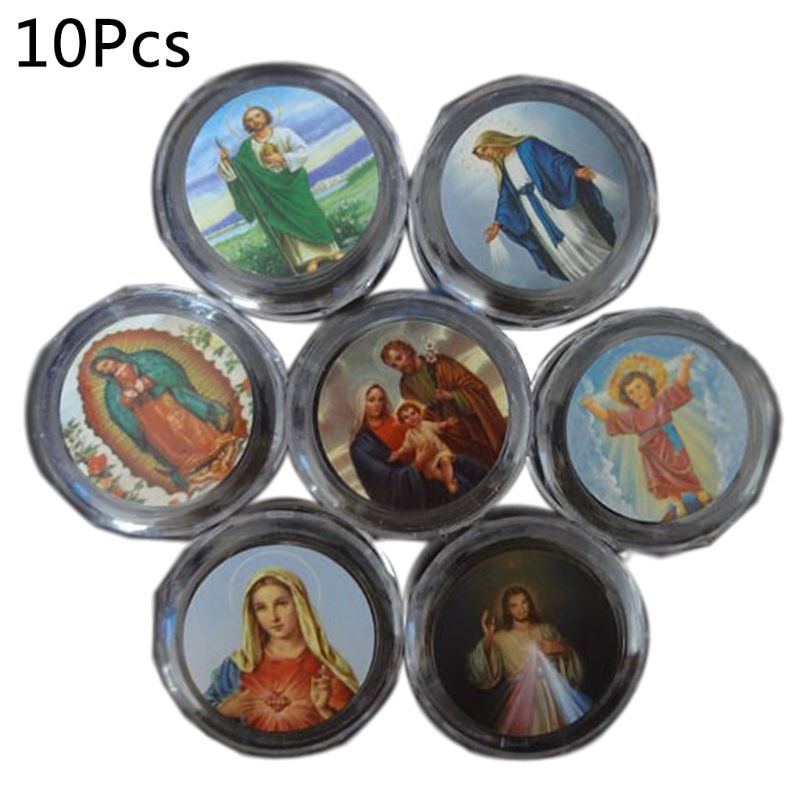 10pcs Plastic Storage Box for Round Beads Catholic Rosary Cross Religious Necklace Jewelry Bracelets
