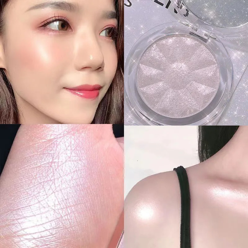 Shimmer Highlighter Powder Palette Face Contour Makeup Highlight Face Bronzer Highlighter Brighten Skin Face Blush Cheek Blush 240621