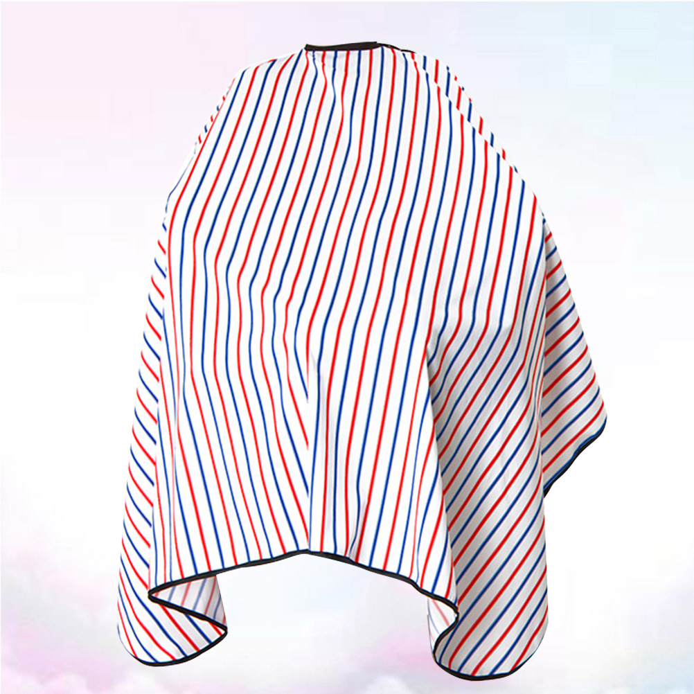 Hair Dressing Tools Durable Striped Haircutting Gown Hair Dyeing Cloth Barber Cape for Home Barber