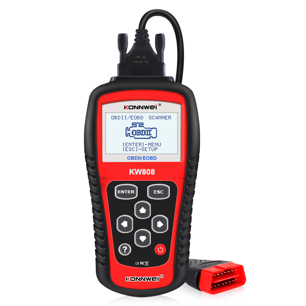 KONNWEI KW808 Universal OBD2 Scanner EOBD OBD Professional Car Auto Diagnostic Tool Read Clear Fault Codes Supports CAN J1850 f074d