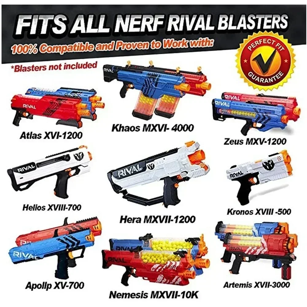 25/50100Rounds for Nerf Refill Rival Darts Toy Gun Bullets for Rival Nerf Toy Gun Ball Dart for Nerf Rival Apollo Zeus Gun