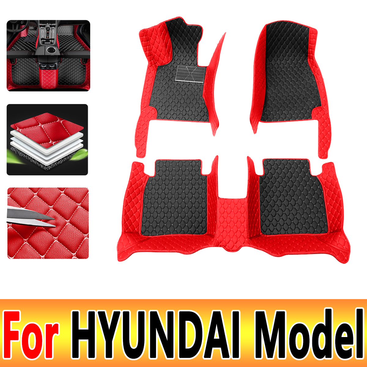 Mats Floor For HYUNDAI grand starex coupe Veloster Verna i10 Getz i20 Palisade Elantra Azera Car Accessories