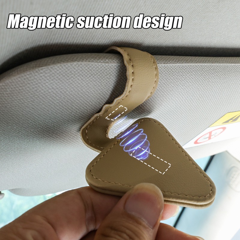 Universal Sun Visor Clip Sunglasses Holder Car Glasses Holder Microsoft Leather Eyeglasses Hanger Ticket Clip Glasses Mount 0c17f 5 f5bef