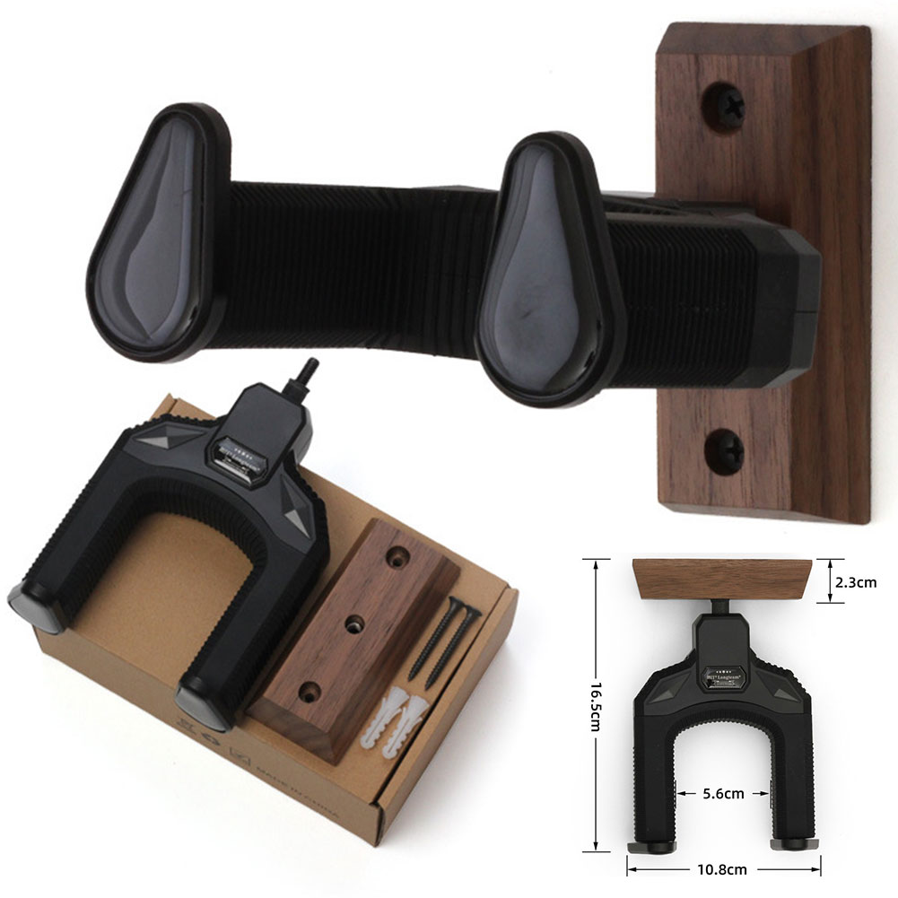 Holder Wooden Wall Mount Non-Slip Guitar ddmysmile Display Bracket Universal Guitar Wall Hanger For Electric Guitar Ukulele Bass Smile