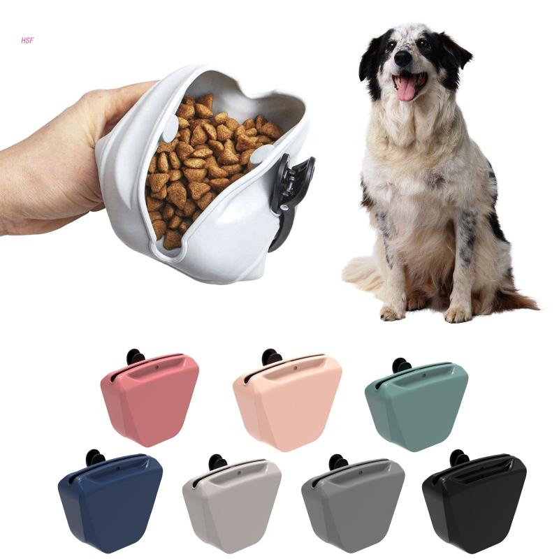 Silicone Dog Treat Pouch Training Bag Seal Waist Clip Safe Material