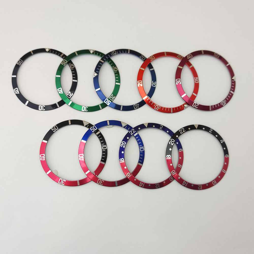 36.5 * 30.8MM Watch Bezel Flat Aluminium Insert Ring Luminous And Non-luminous Bezel Insert Replacement of Watch Accessorie