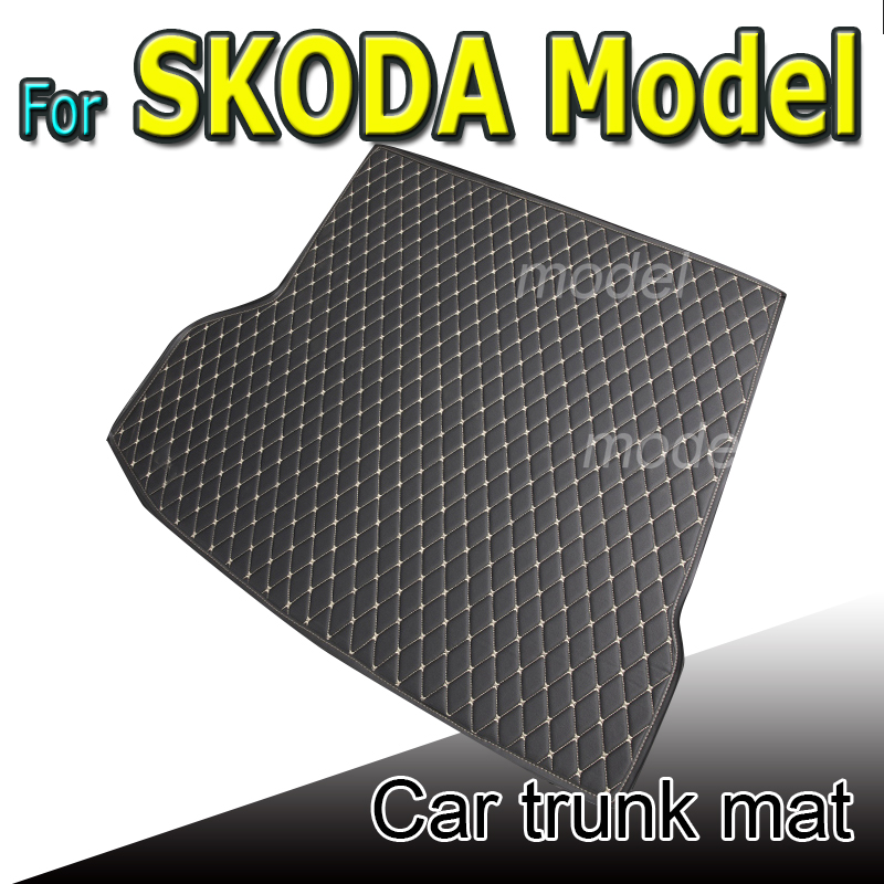 Waterproof Car Trunk Mat For SKODA RS Karoq Superb Combi SCALA Octavia estate Cargo Liner Boot Carpets ec759