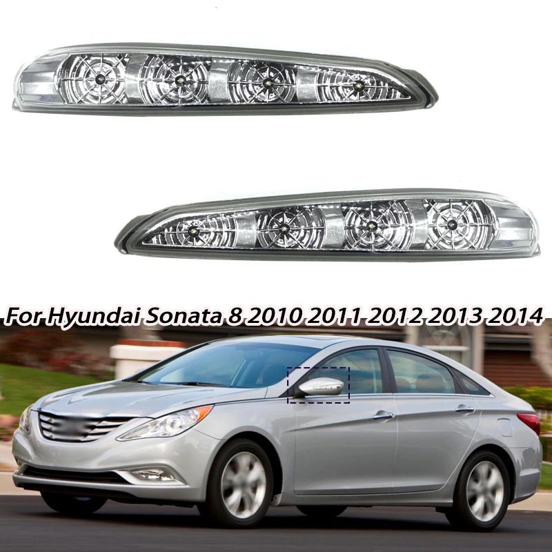 Car Rearview Mirror Turn Signal Light For Hyundai Sonata 8 2010 2011-2014 Auto LED Indicator Blinker Repeater Turn Signal Lamps