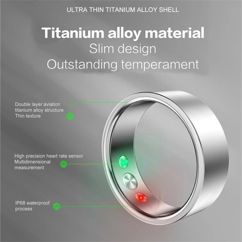NEW for Health Men Women Heart Rate Blood Pressure Finger Sleep Monitor Smart Ring