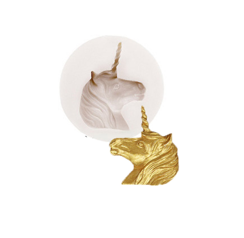 Aouke Unicorn Horse Silica gel Mold Handmade DIY to Make Environmentally Friendly Chocolate Mold Cake Fudge Baked Silica Mold