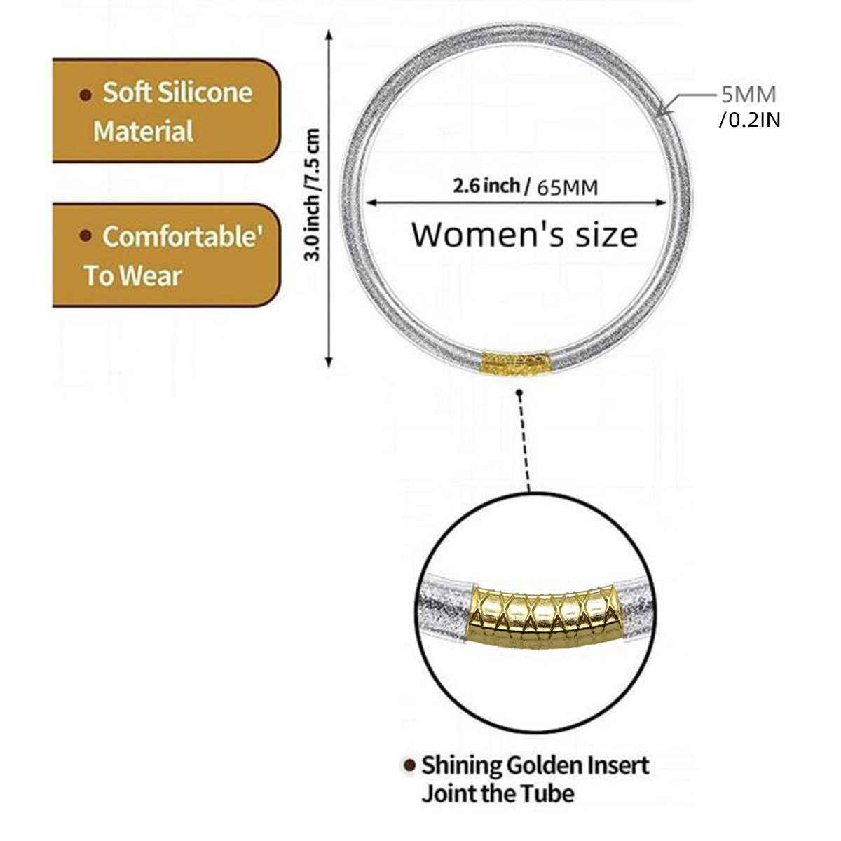 Bracelet 12Pcs/Set Jelly Bangles Lucky Symbol Tibetan ddmysmile Temple Bangles Silicone Bracelet For Women Smile