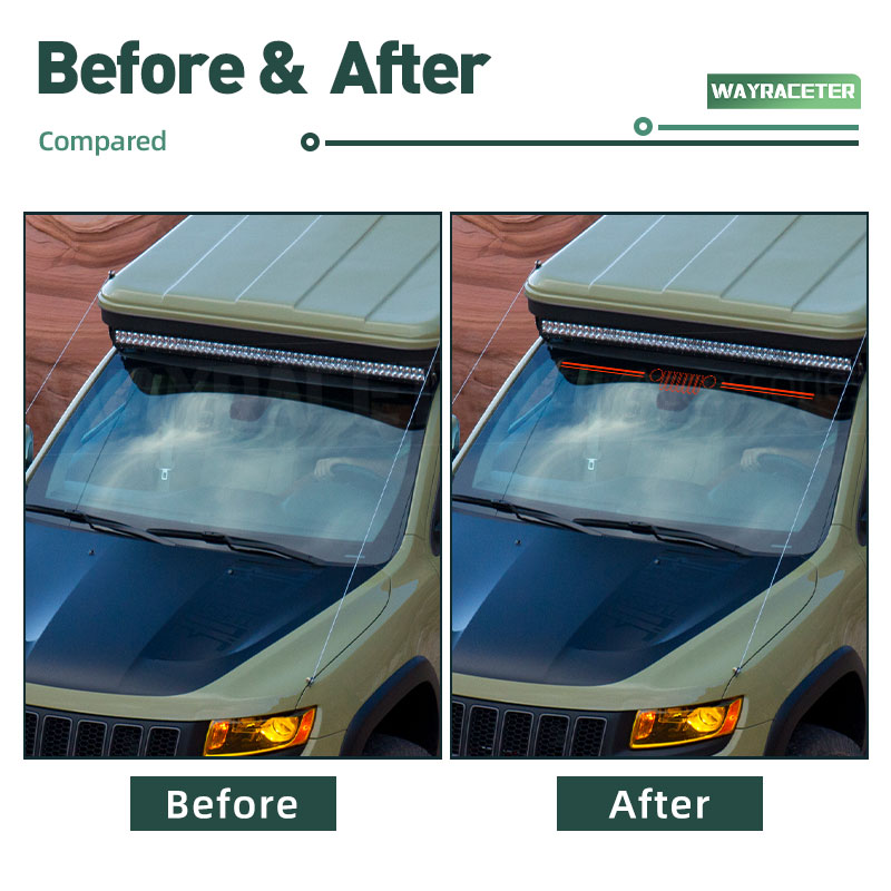 Reflective Car Front Windshield Windscreen Window Sticker For Jeep Wrangler Gladiator Renegade Compass Grand Cherokee Commander