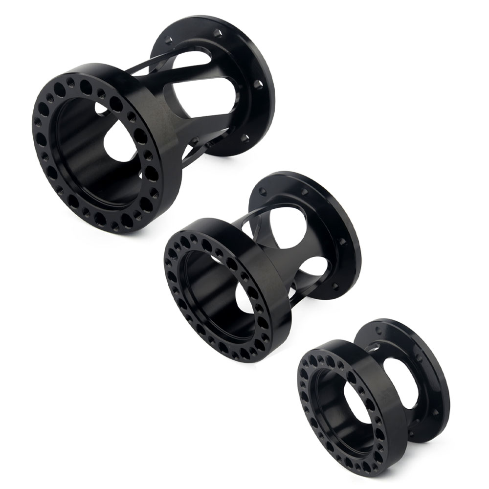 New hollow out Universal Steering Wheel Hub Spacer 12/51/76/101 mm Steering Wheel Hub Boss Kit Adapter Spacer Black