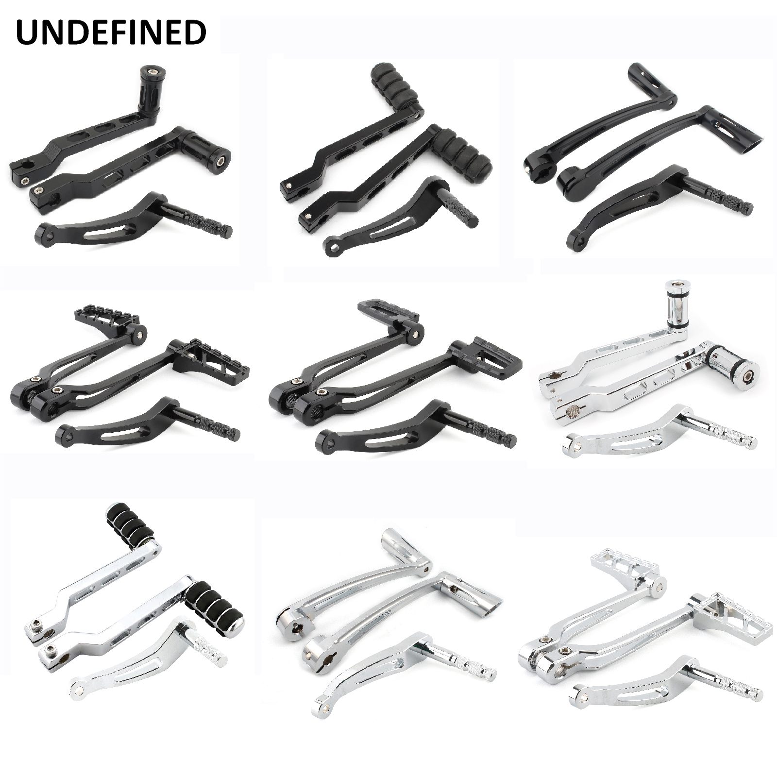 Extended Arm Kit Shift Levers Shifter Pegs for Harley Touring King Road Electra Street Tri Glide FLT FLHX 14-Later