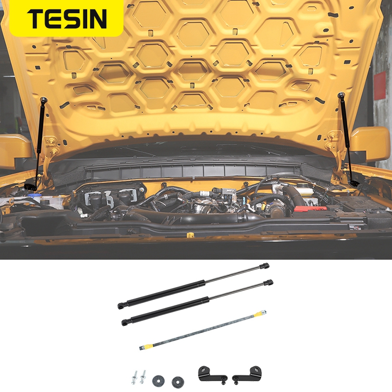 TESIN Car Engine Hood Hydraulic Rod Hood Support Rod Shock Lift Struts Accessories for Ford Bronco 2021 2022 Car Parts styling