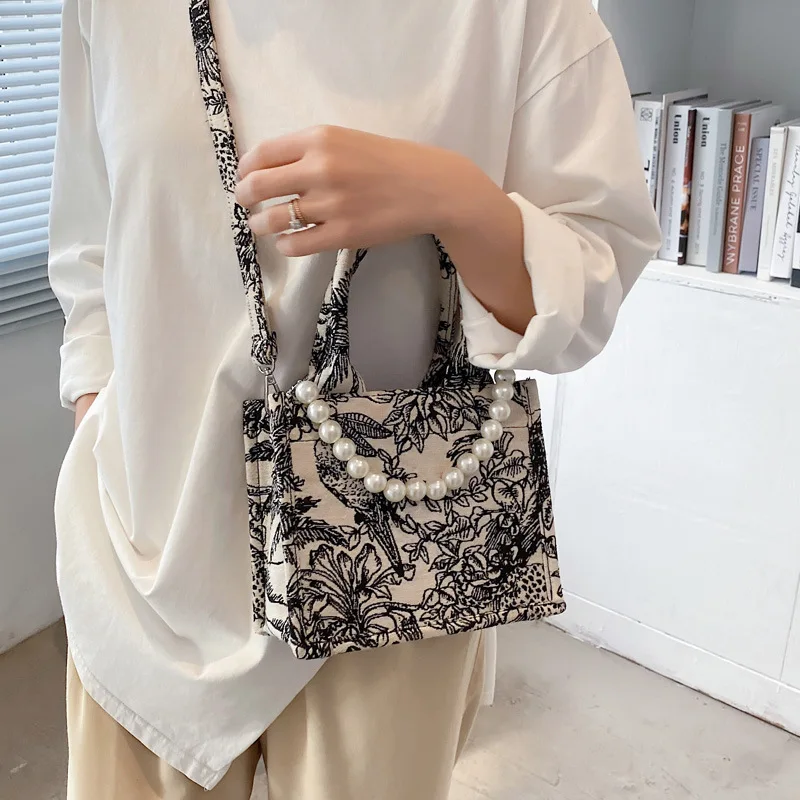 3 Atyles Luxury Designer Handbag Brand Top Handle Bags Jacquard Embroidery Shopper Beach Woman Shoulder Bag Tote Bag