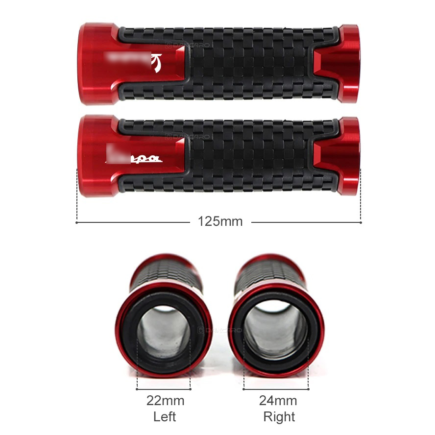 For Vespa Sprint 150 S150 GTS300 GTV RA Handle Hand Grips Universal 7/8" 22mm Non-Slip Rubber Grip E-Bike Scooter Accessories