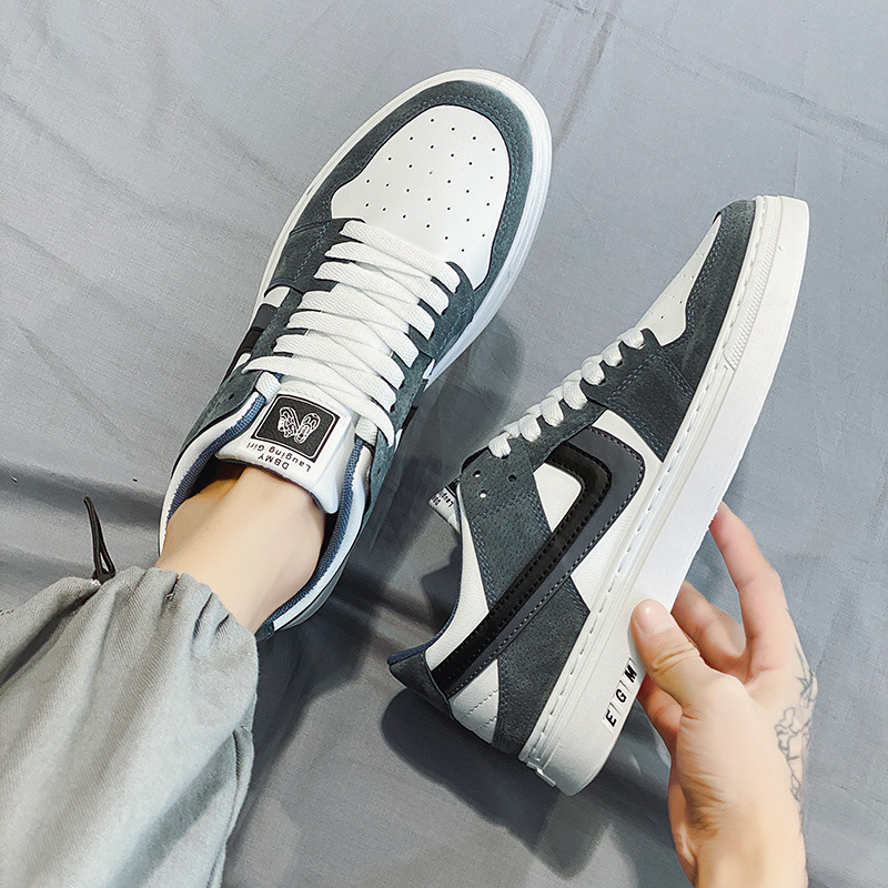 Men's hot New Mesh Casual Korean Version Versatile Style Athleisure Fashion Design Trendy Shoes Grey Free shipping