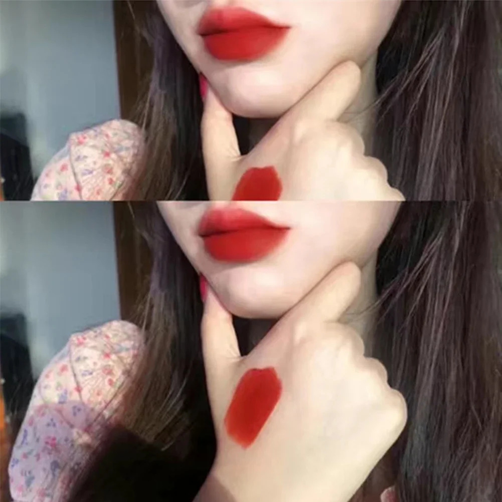Matte Dyeing Lip Gloss Makeup Moisturizer Liquid Lipstick Waterproof Long Lasting Red Velvet Lip Tint Korean Make Up Cosmetic 240621
