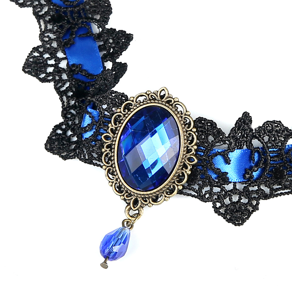 Lace Gemstone Bracelet Pirate Accessories Women Necklace Decor Chain Halloween Miss 39661 5 8f55d
