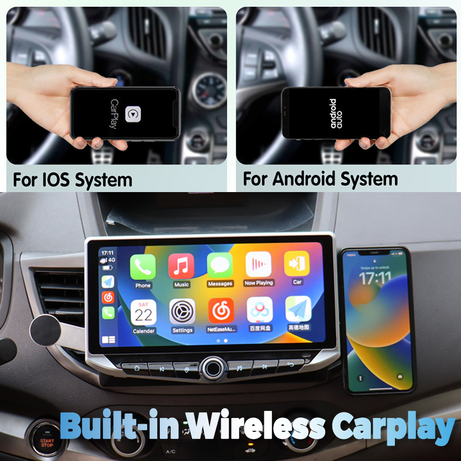 10.88" Screen Android Video Player Carplay for Mitsubishi Lancer 2007 2012 Type-C Charging Mobile holder GPS Multimedia Stereo