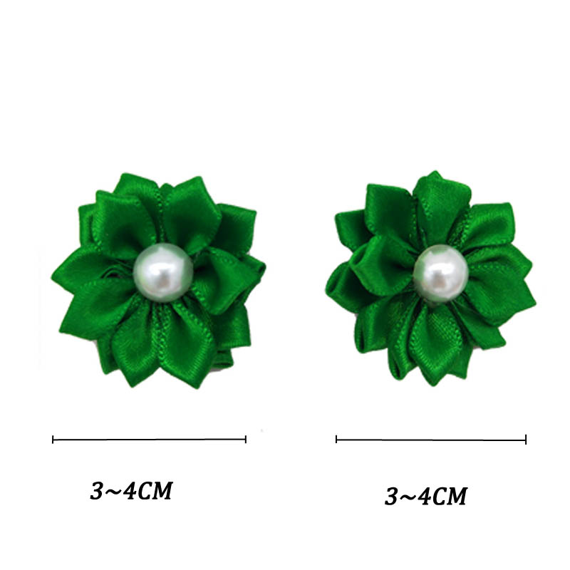 20Pcs/Lot Flower Dog Hair Bows Long Hair Pet Dogs Bows Rubber Band Cat Puppy Hair Clips Pet Grooming Bow Dog Accessories
