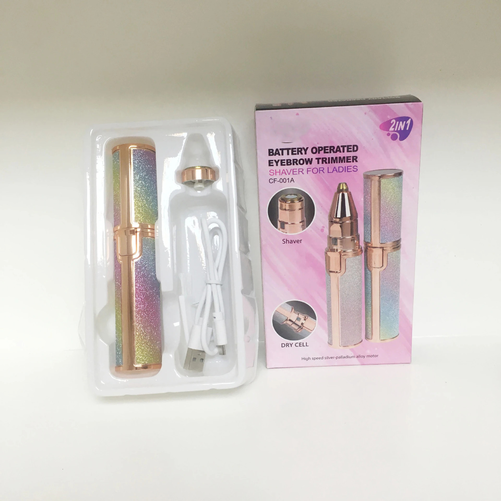 Portable 2 IN 1 Electric Epilator Eyebrow Trimmer Womens Body Lip Epilator Rechargeable Mini Painless Razor Shave Shaver 240621