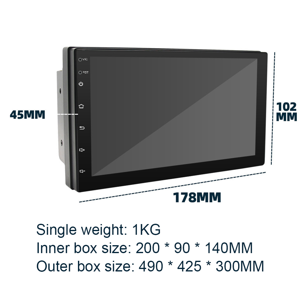Car Entertainment Multimedia with Carplay Car Stereo Radio 7in Touch Screen FM Car Radio Receiver 2 Din GPS Navigation