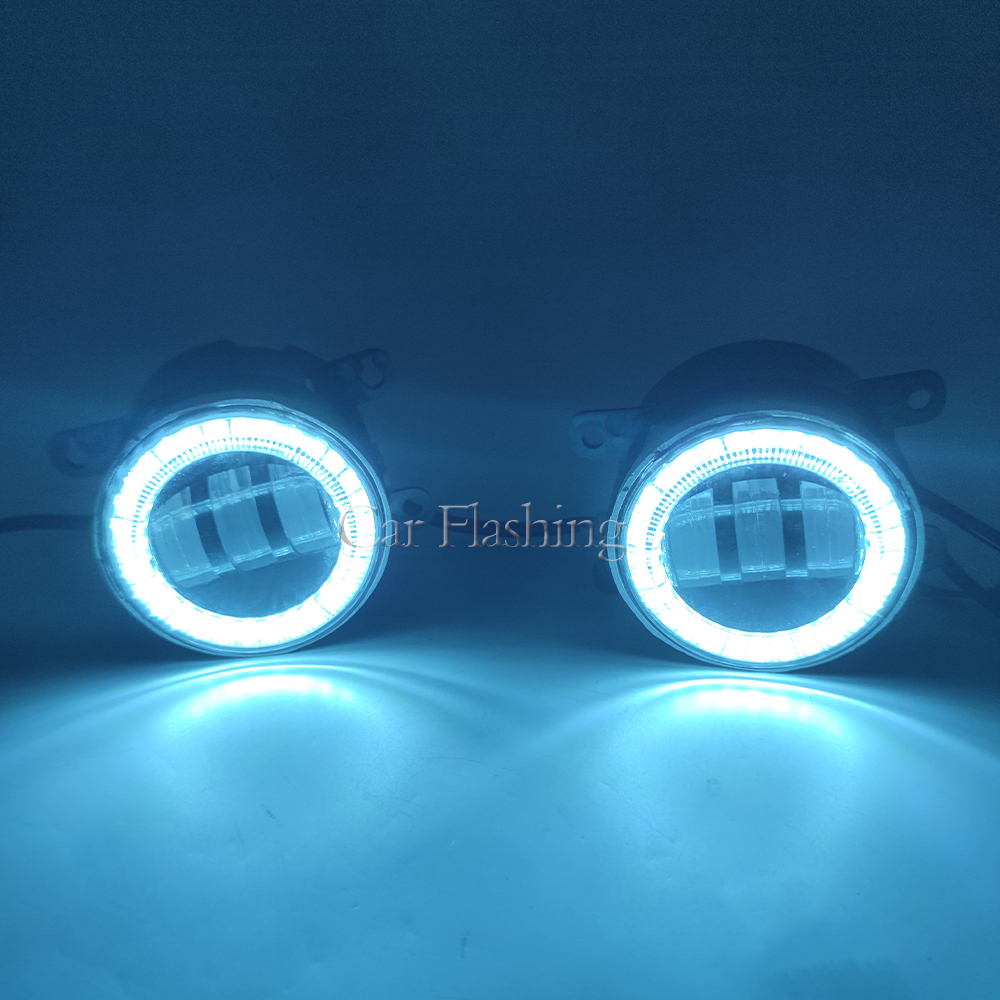 Fog Light Assembly For Honda Civic 2016-2021 (Including Type R) Car LED Lens Angel Eye DRL Daytime Running Light 12V