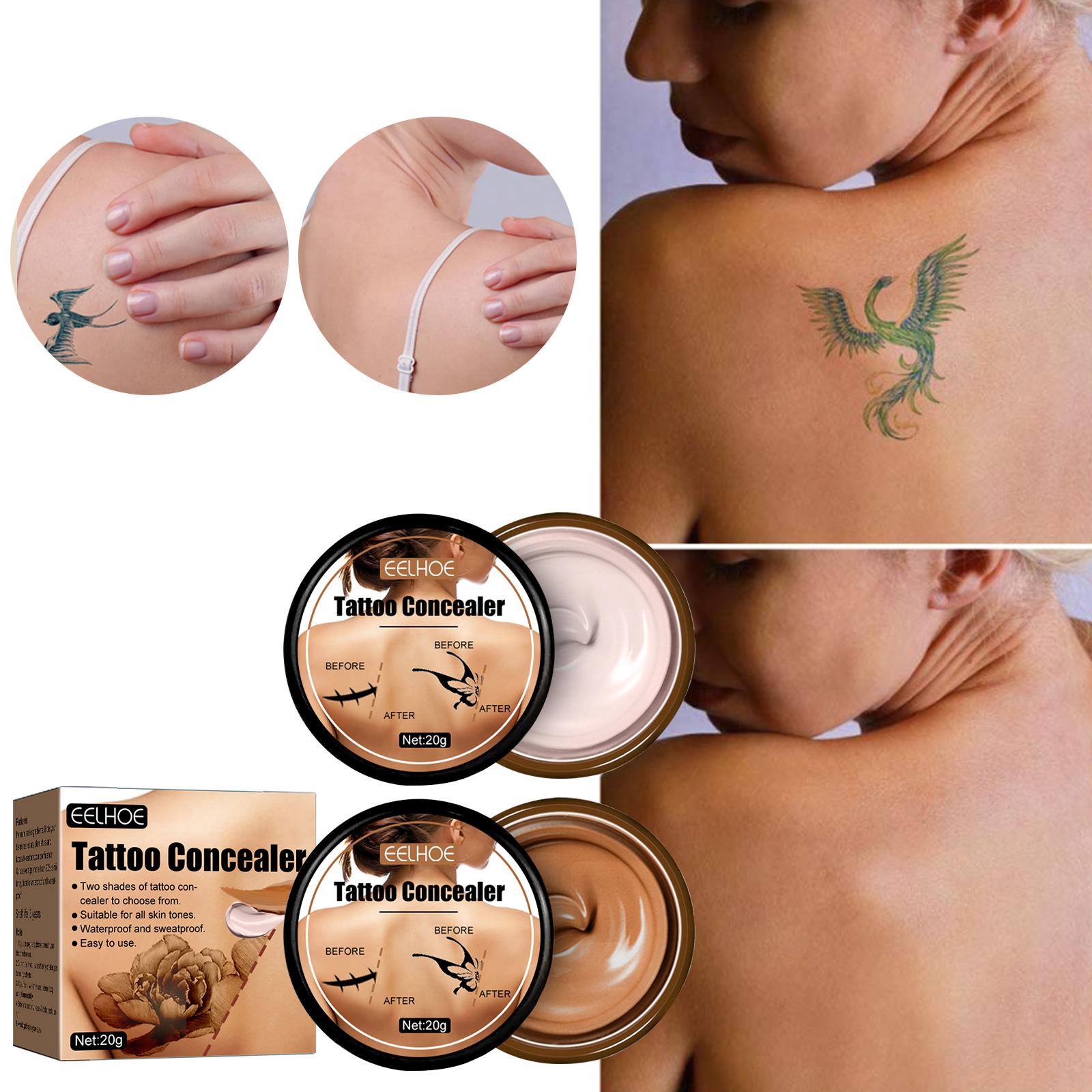 20g Tattoo Concealer Waterproof Makeup Skin Acne Marks Freckles Scars Cover Concealer For Men Women For Tattooing Makeup