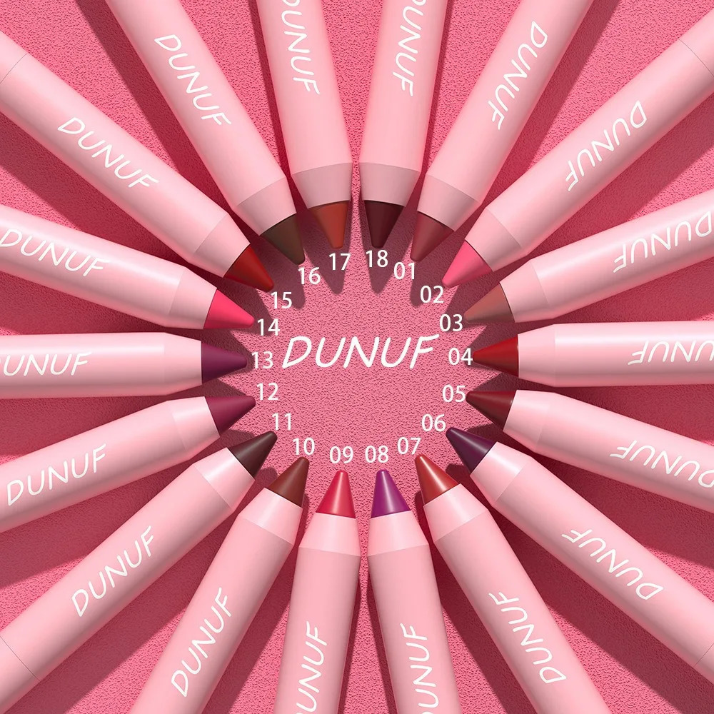 Nude Brown Lip Liner Pencil 18 Color Red Contour Tint Labial Makeup Waterproof Lipstick Crayon Pen Lip Contouring Cosmetic i240621