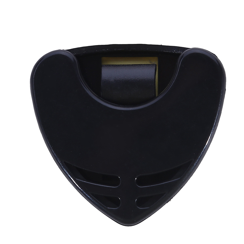 PC Guitar Pick 1 ddmysmile Holder Plastic Plectrum Case Mediator Quick Storage Self Adhesive Triangle Shape Solid Color Smile